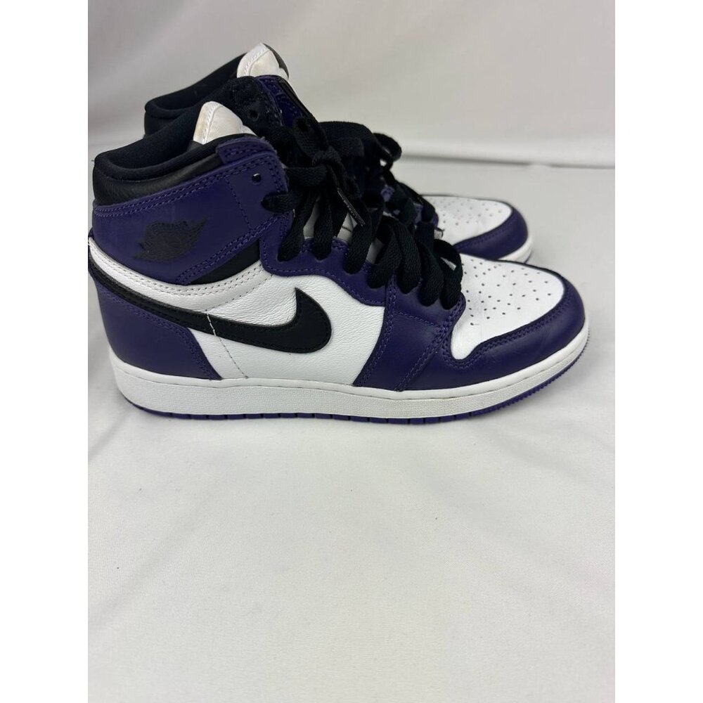 Nike Air Jordan 1 High OG GS 'Court Purple 2.0' 575441-500 Youth Size 5.5Y (7W) - Picture 5 of 8